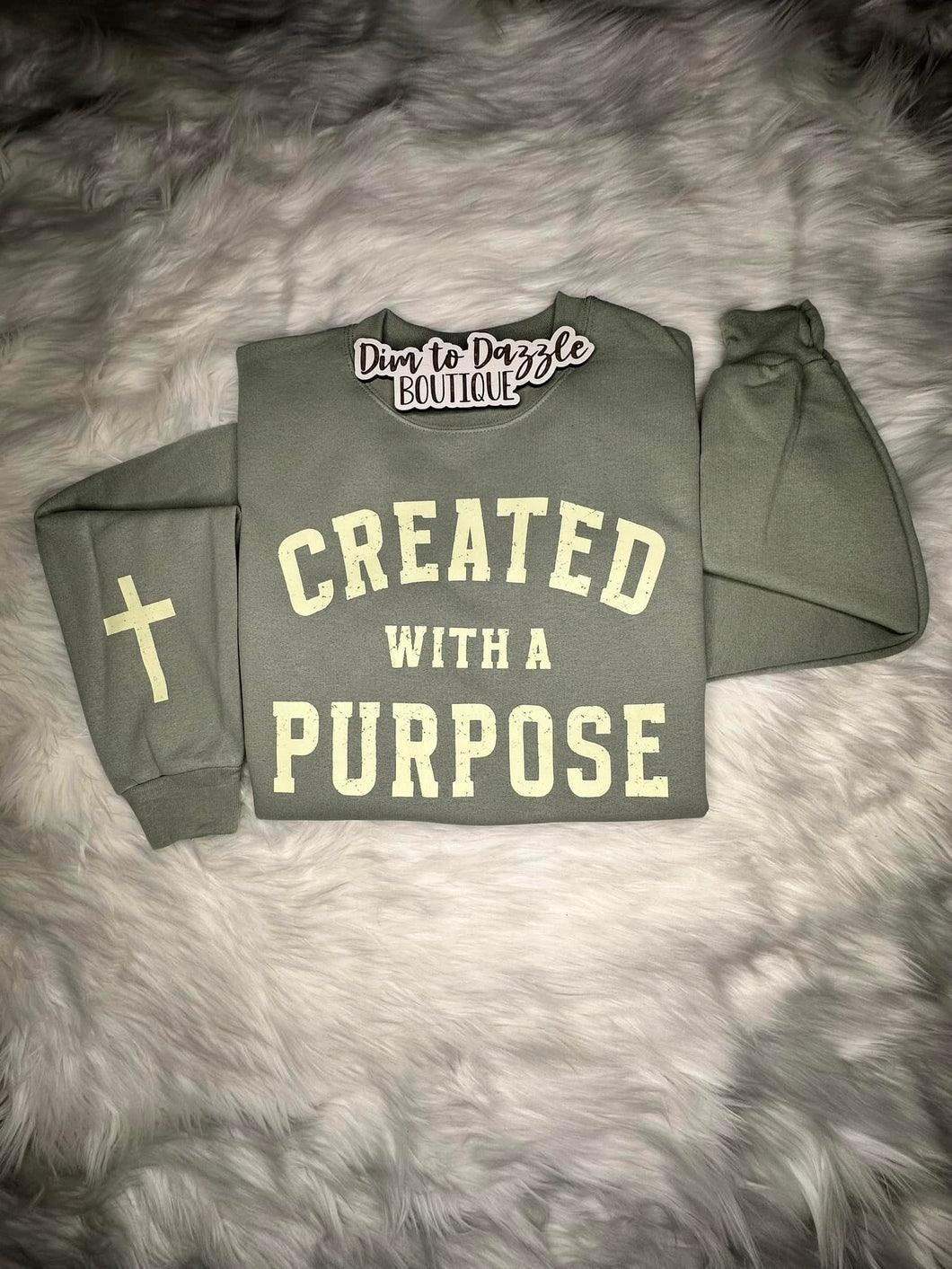 Created with a Purpose Graphic Crewneck
