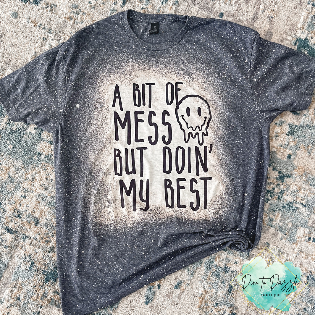 A Bit of a Mess Bleached Graphic Tee