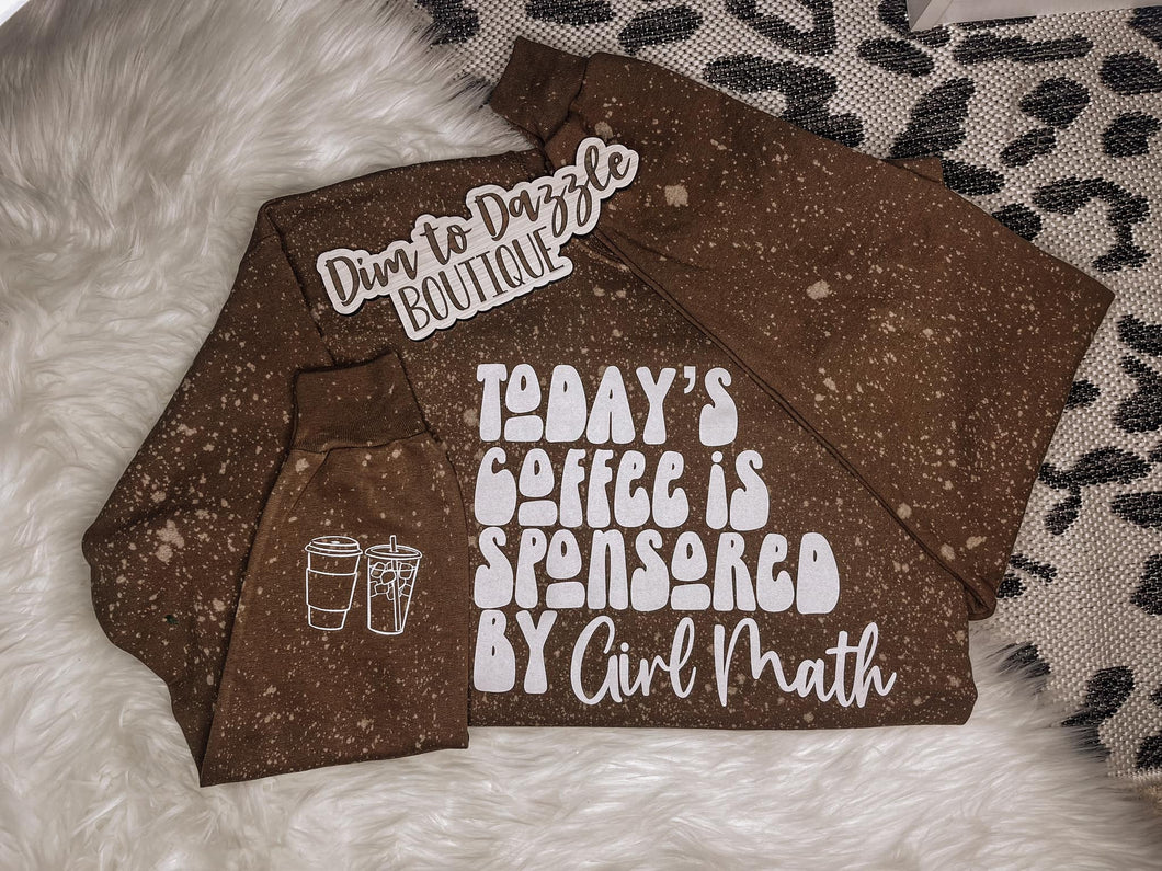 Girl Math Bleached Graphic Crewneck
