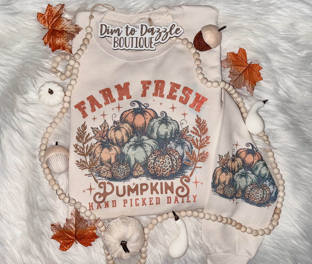 Farm Fresh Pumpkin Graphic Crewneck