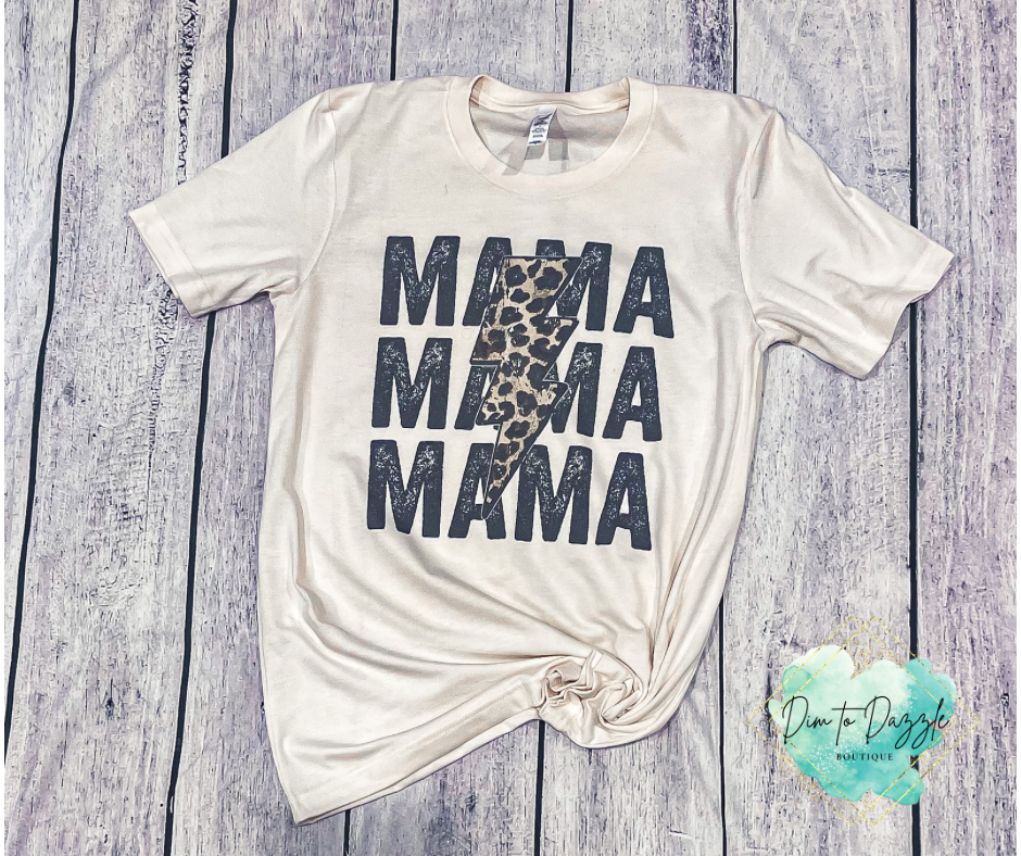 Mama Lightening Bolt Graphic Tee