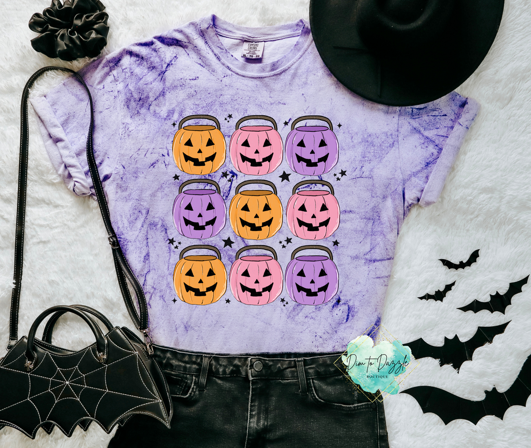 Retro Pumpkin Buckets Graphic Tee