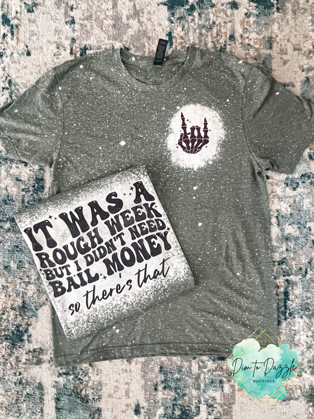 Bail Money Bleached Graphic Tee
