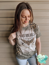 Load image into Gallery viewer, Rock n Roll Bleached Graphic Tee
